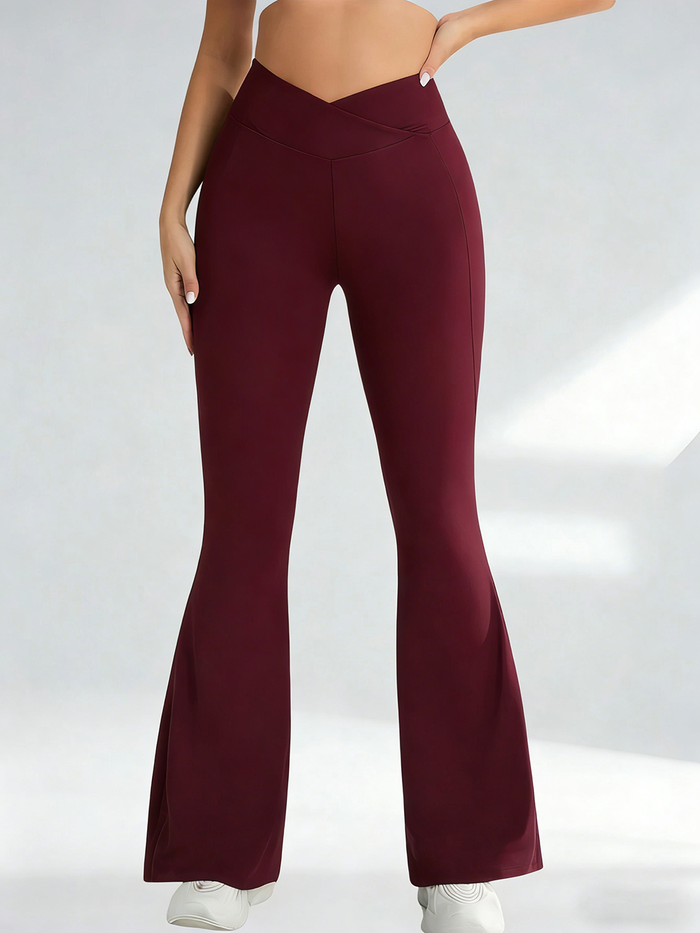 Leggings Acampanados Cintura Cruzada Mujer