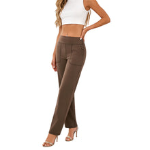 Pantalón de Yoga Acampanado de Cintura Alta con Bolsillos