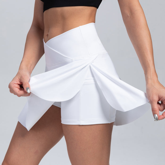 Falda short de tenis cruzada