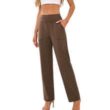 Pantalón de Yoga Acampanado de Cintura Alta con Bolsillos