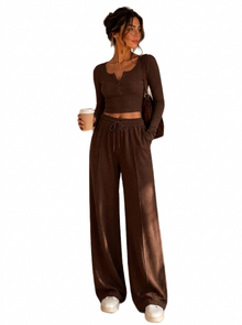 Conjunto Canalé Top y Pantalón Palazzo Mujer